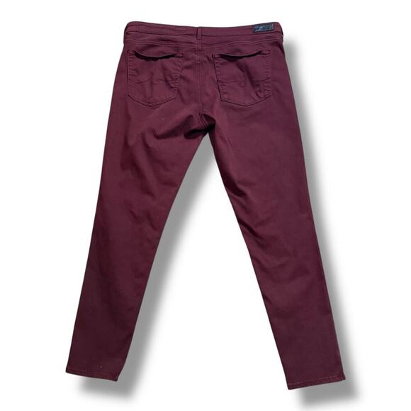 Adriano Goldschmied Chino Jeans Womens Oxblood Abbey Ankle Super Skinny Ankle 32 - Picture 2 of 8
